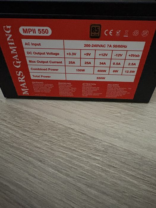 Zasilacz Tacens Mars Gaming MP550W 85 Plus BOX
