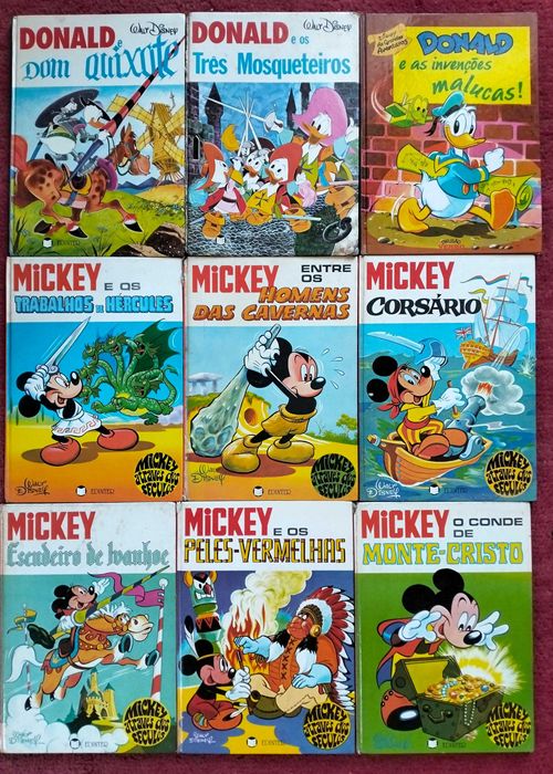 BD Donald, Mickey e Pateta: Editoras Edinter, Abril, etc.