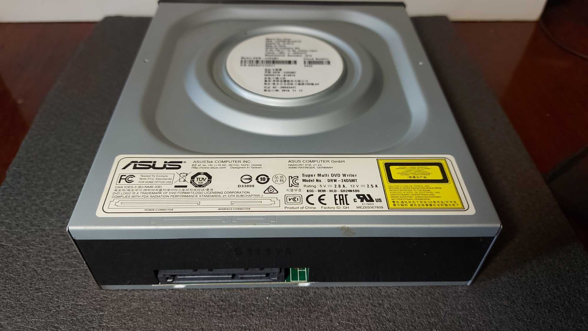 Оптический привод DVD±R/RW ASUS DRW-24D5MT Black SATA