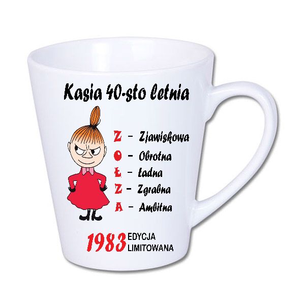 Kubek z nadrukiem Mała Mi,  Śmieszne, BI-LATTE1-MI-071