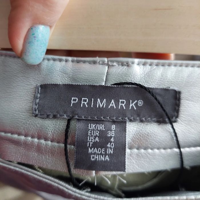Штани шкір-зам срібні PRIMARK XS-S