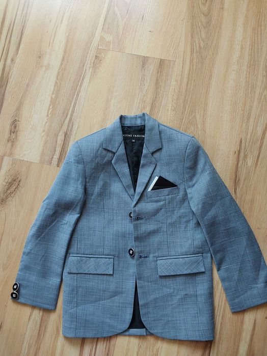 Garnitur chłopięcy 98 104 szary stan bdb