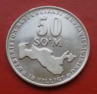 Uzbekistan 50 sumów 2001 okolicznościowa mennicza