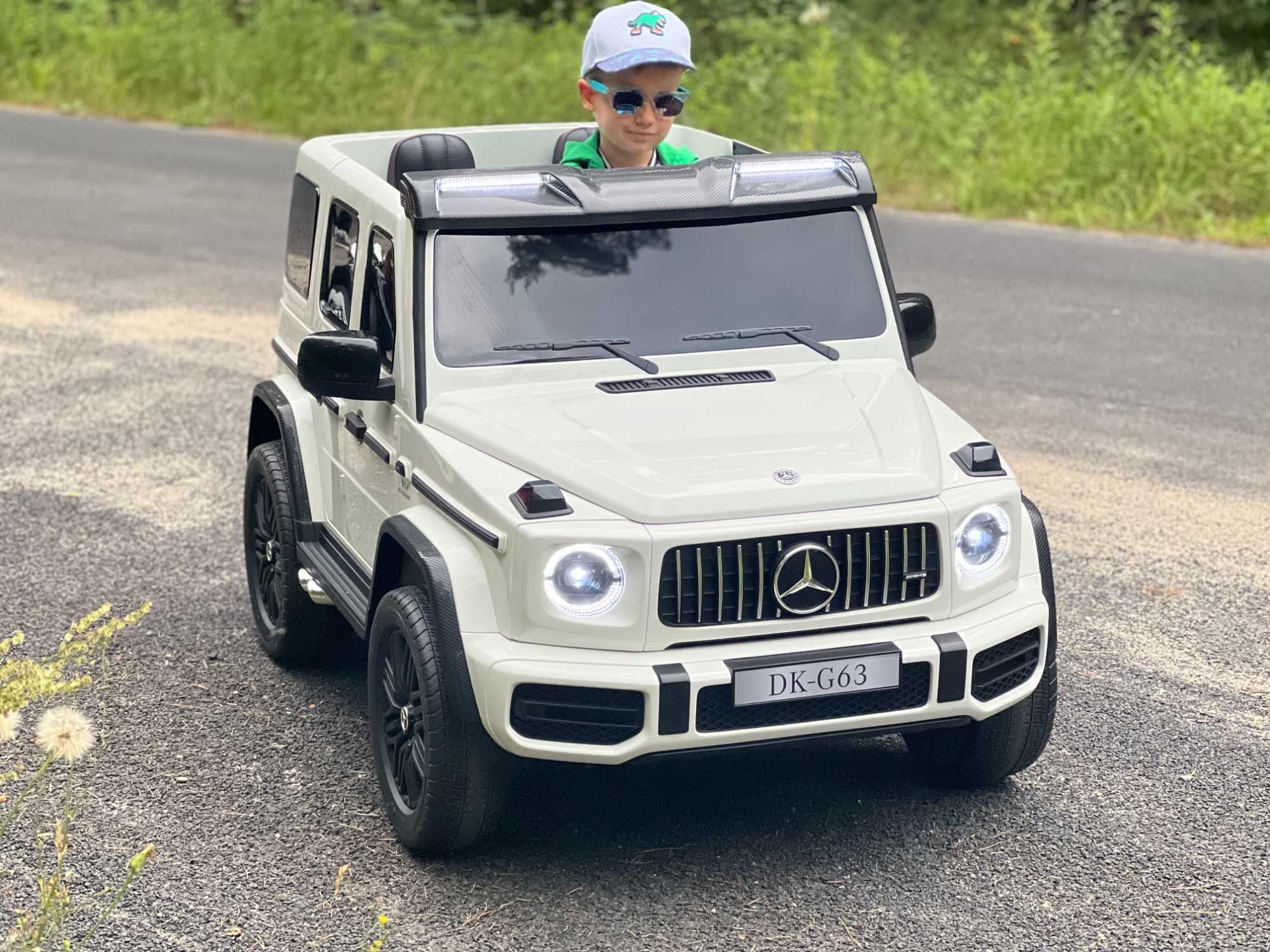 Wielki auto na akumulator MERCEDES G63 XXL 24V dla dzieci - 1,6m DŁ.