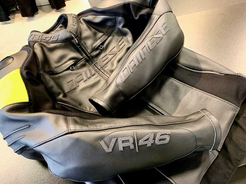 Casaco NOVO Dainese VR46 Pole Position em pele.33% Desconto.TM 52 e 58
