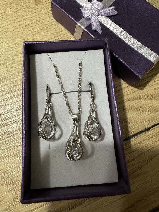 Набор украшений серебро (кулон, серьги) 925 проба