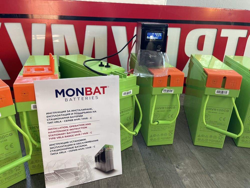 Аккумулятор гелевый АКБ  Monbat AGM 12v 100,200 ампер  UPS инвертора