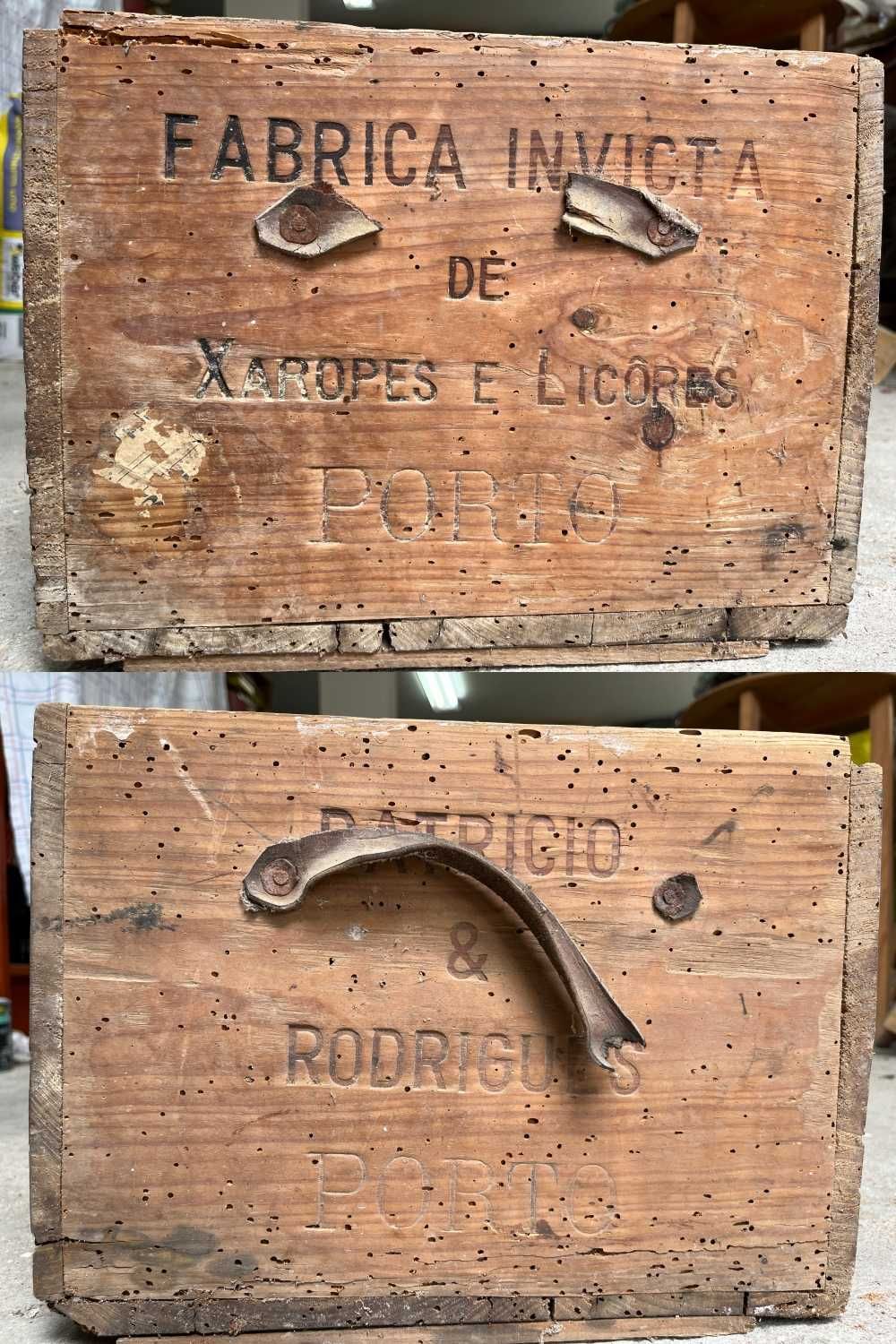 Caixas de vinhos muito antigas