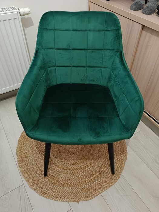 Krzesło tapicerowane zielone