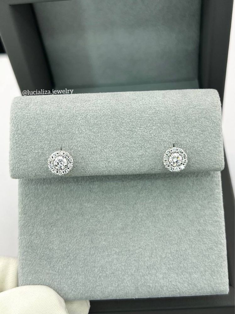 Серьги пусеты с бриллиантами 0.64ct  золото
