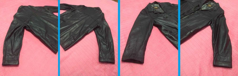 Мужской кожаный пиджак - Б/У -