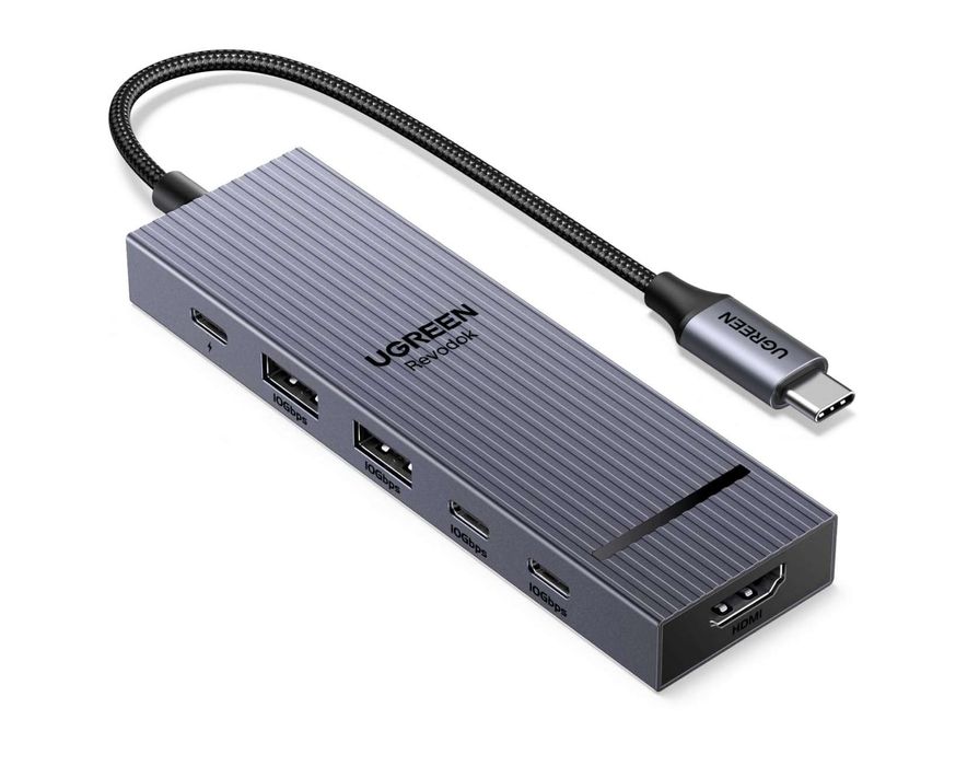 UGREEN CM818 Hub USB-C 6 w 1 z HDMI 4K 60Hz,2x USB-A 10Gb/s,2x USB-C