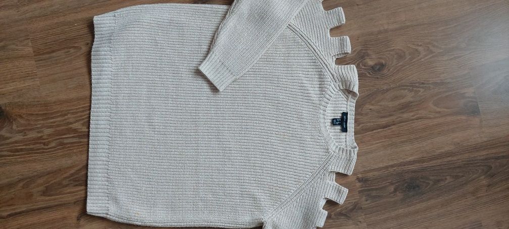 Sweter damski piękne rękawy New Look L z połyskiem