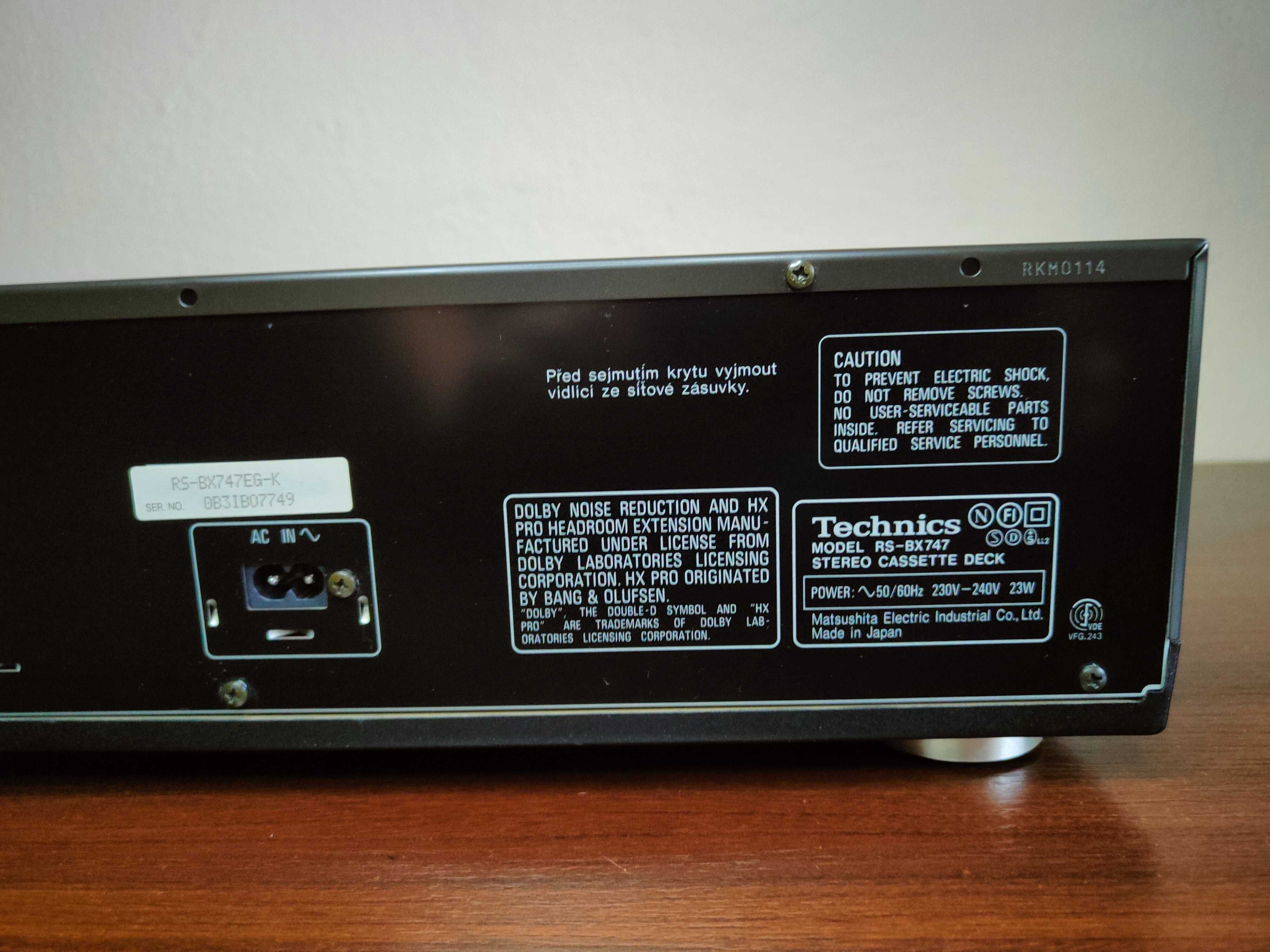 Magnetofon Deck Technics RS-BX747