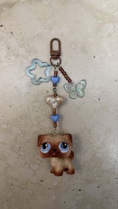 Brelok breloczek lps littlest pet shop pies piesek mops