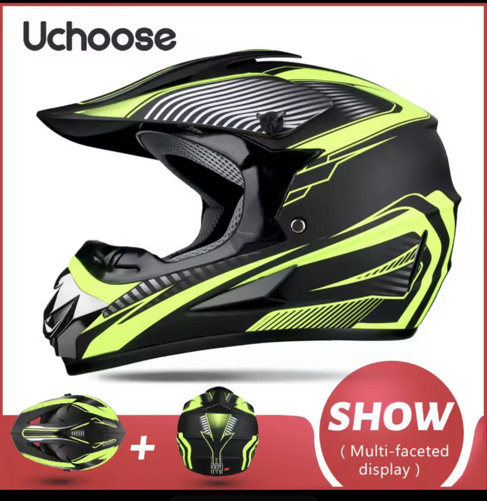 Kask rowerowy, nowy, UCHOOSE Kask motocyklowy lub rowerowy