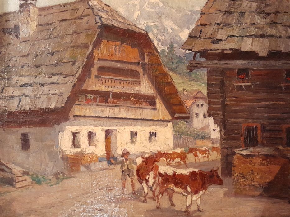 Obraz olejny Ferdynanda Schebeka- ceninego malarza ..