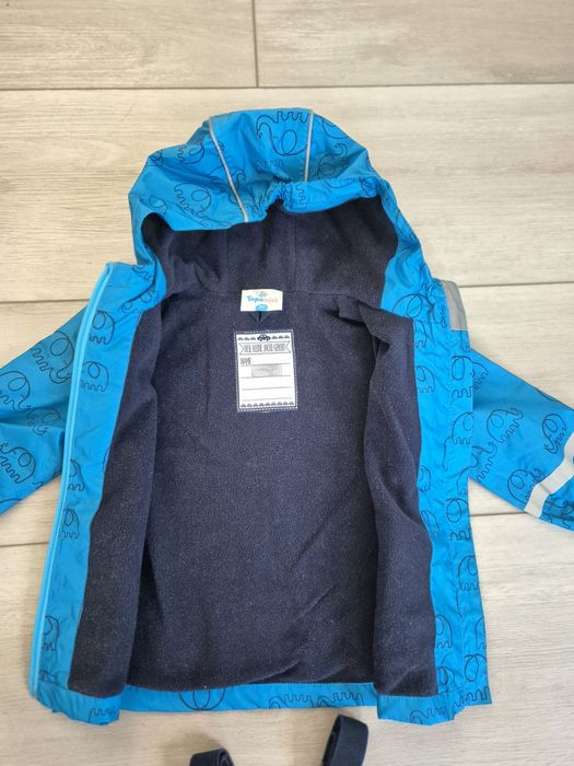 Kurtka spodnie przeciwdeszczowe ocieplane rozm. 80