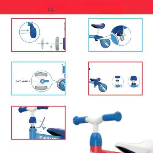 Rowerek Biegowy 4-kołowy Afranti dla Malucha 1-3 lata Prezent Rower