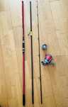 Conjunto Cana de pesca Barros e Carreto Surfcasting