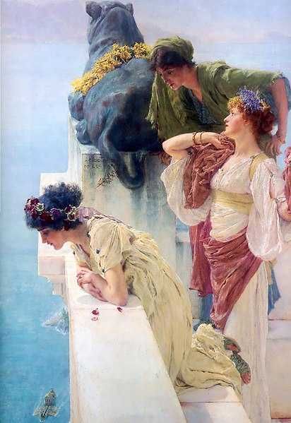 Lawrence A. Tadema -,, Punkt widokowy'' 1895  ,reprodukcja .