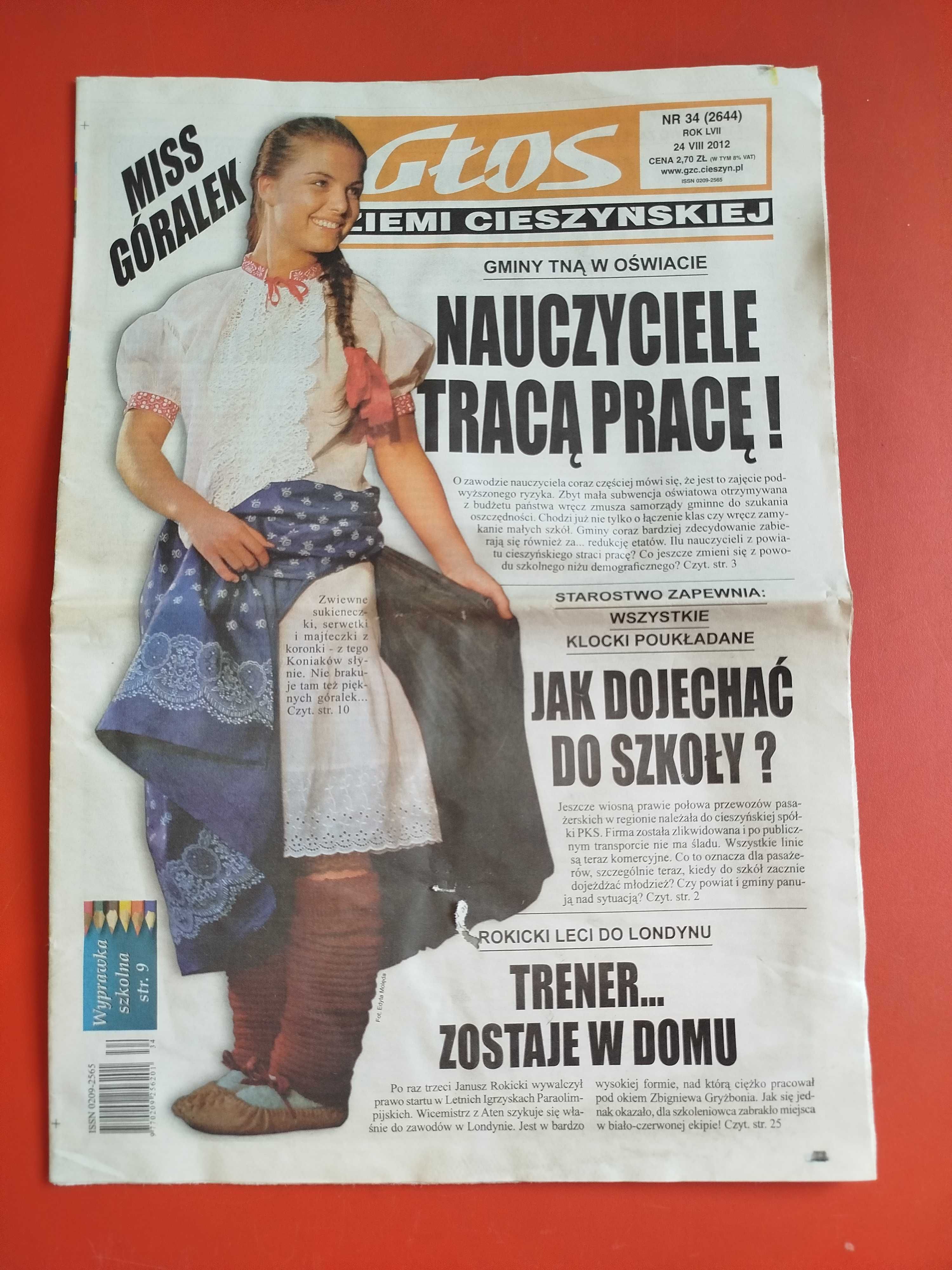 Głos Ziemi Cieszyńskiej, nr 34, 24 sierpnia 2012