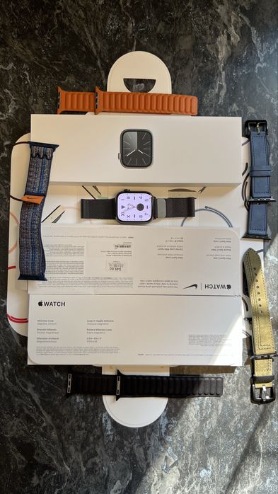 Apple Watch Series 9 45mm Stainless Steel Graphite  Mil Lp CEL