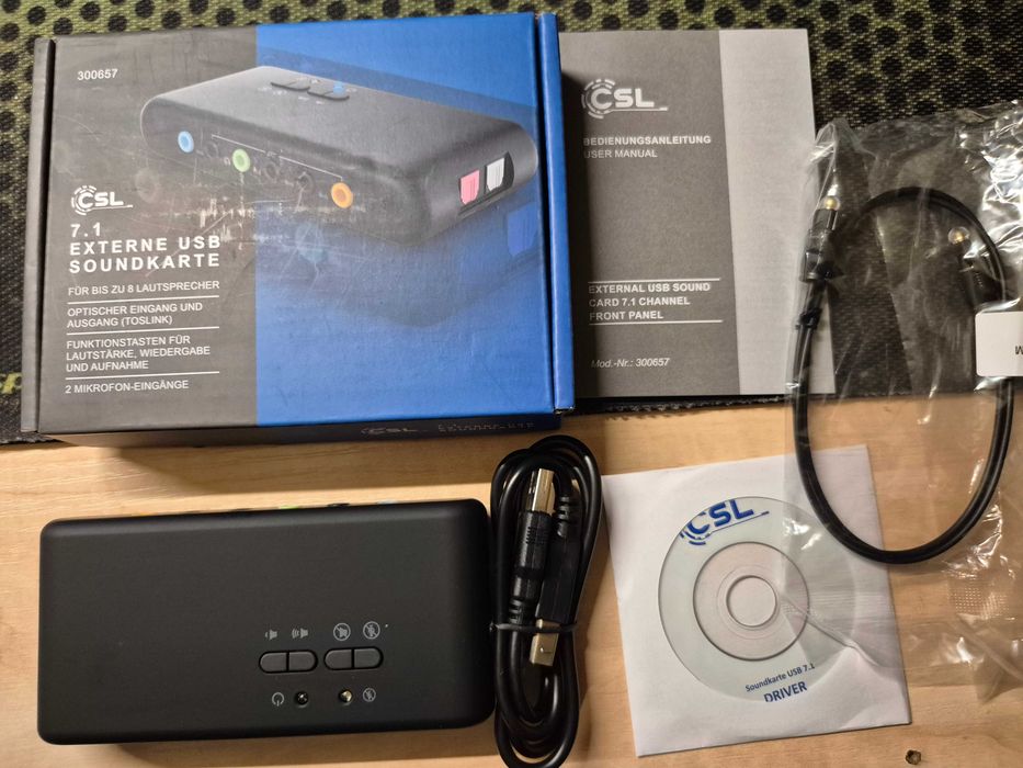 Zewnętrzna karta dźwiękowa CSL 7.1 USB