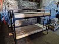 Łóżko piętrowe pracownicze metalowe wojskowe 90x200cm BRUTTO VAT