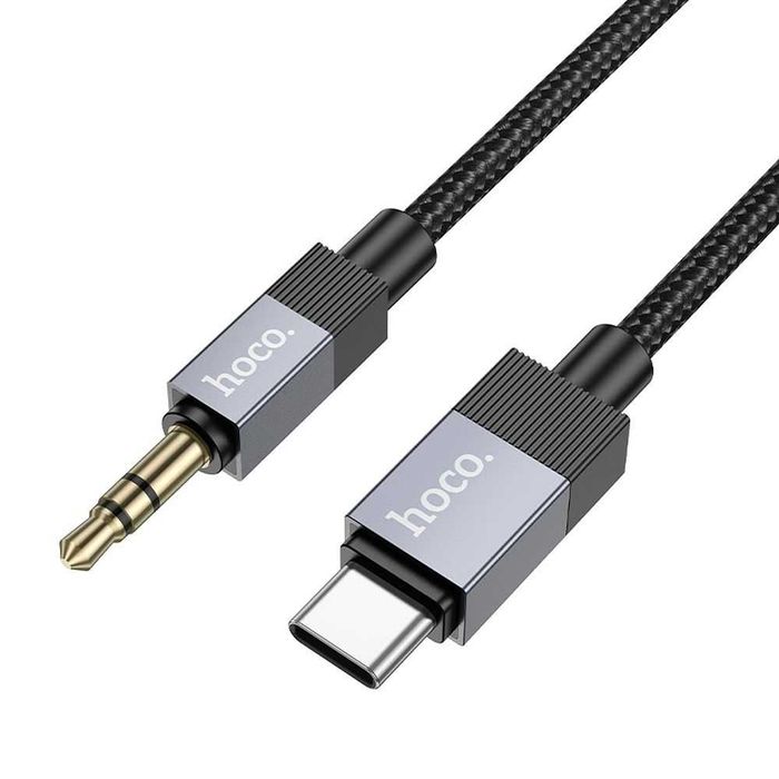HOCO Kabel AUX adapter USB Typ C - Jack 3,5mm 1m czarny
