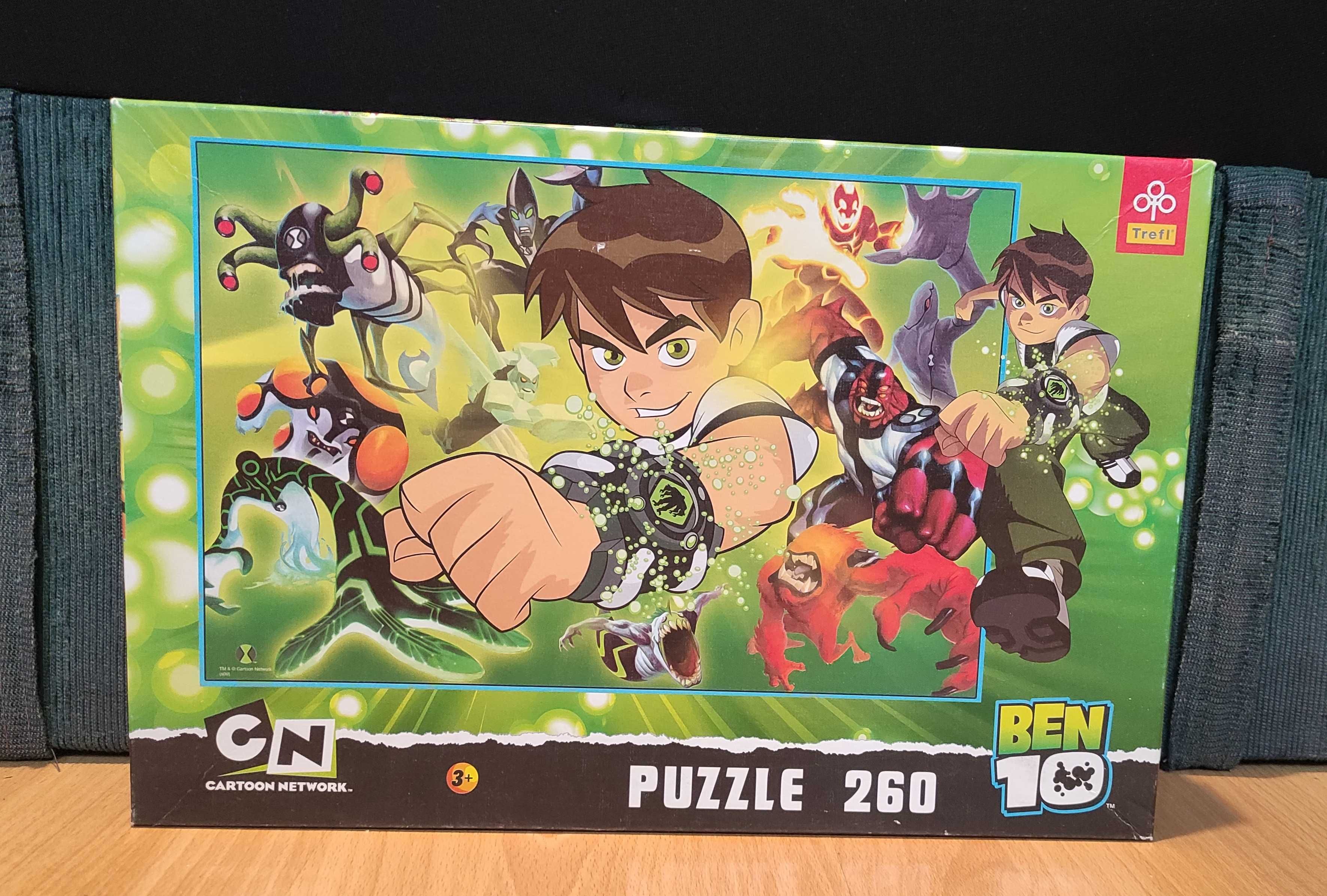 Puzzle 260, Ben 10, Trefl, Cartoon Network, integracyjne, inteligentne