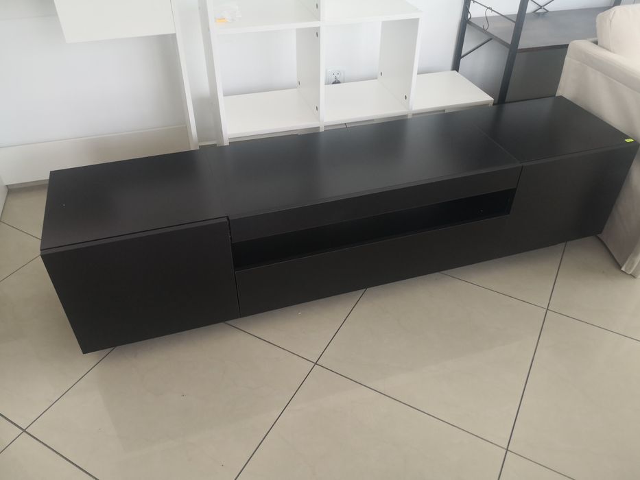 Szafka rtv czarna podświetlana 160x35cm