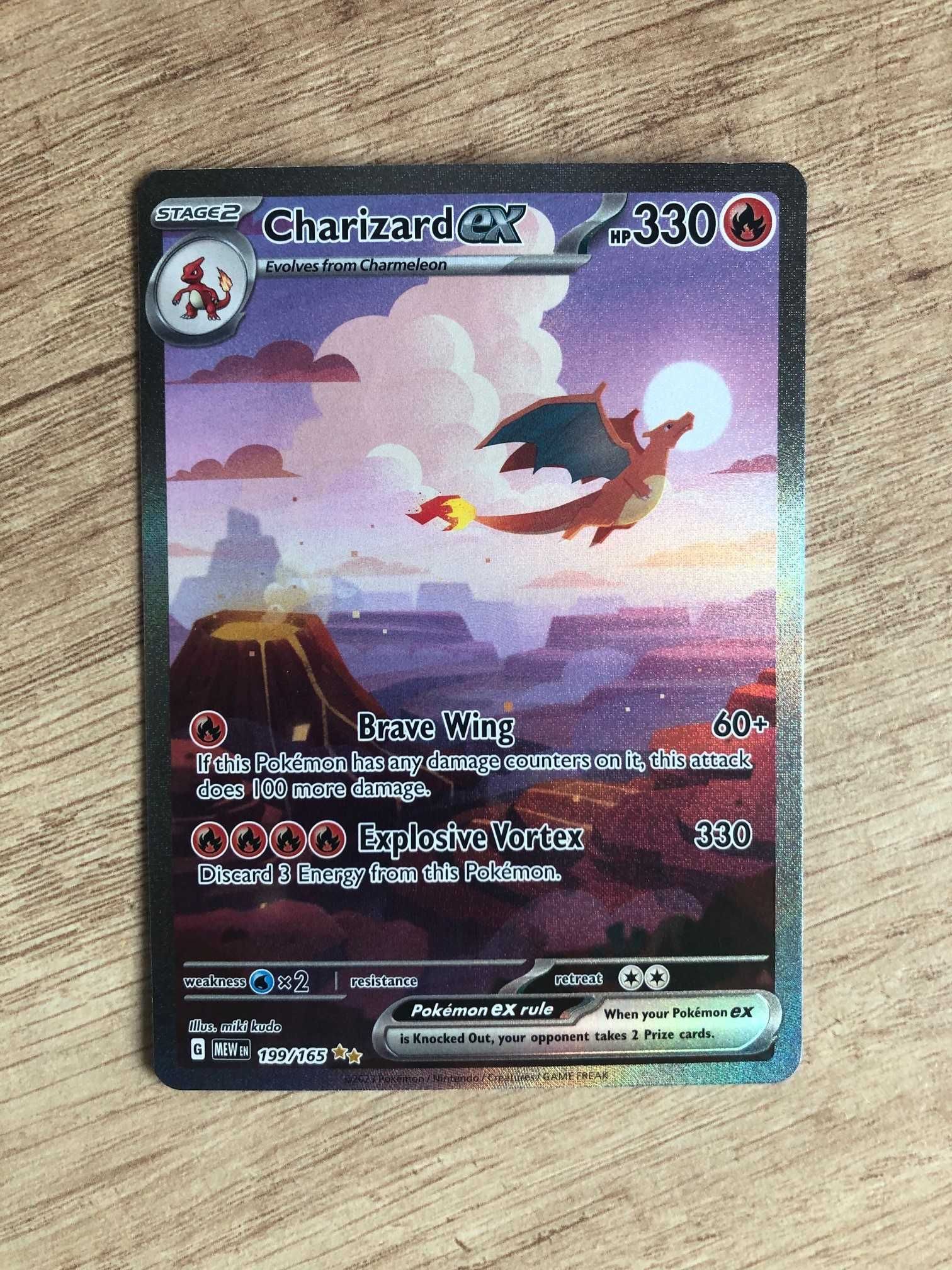 Karta Pokemon Charizard Ex 199/165 Mew 151