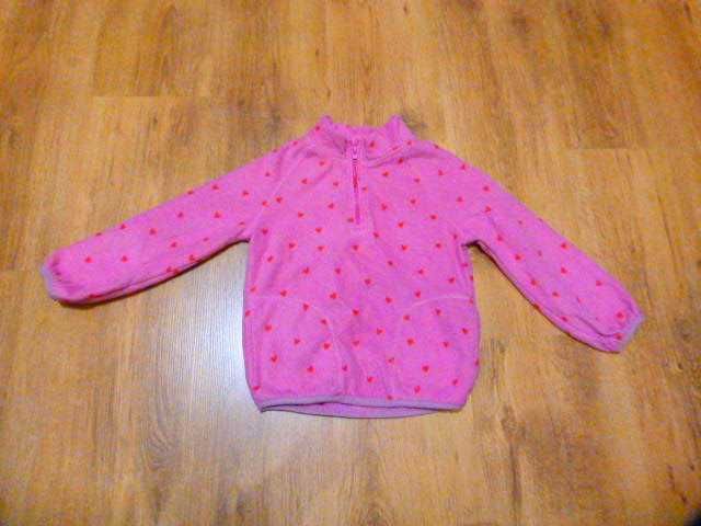 rozm 116 M&S bluza polar różowy w serca