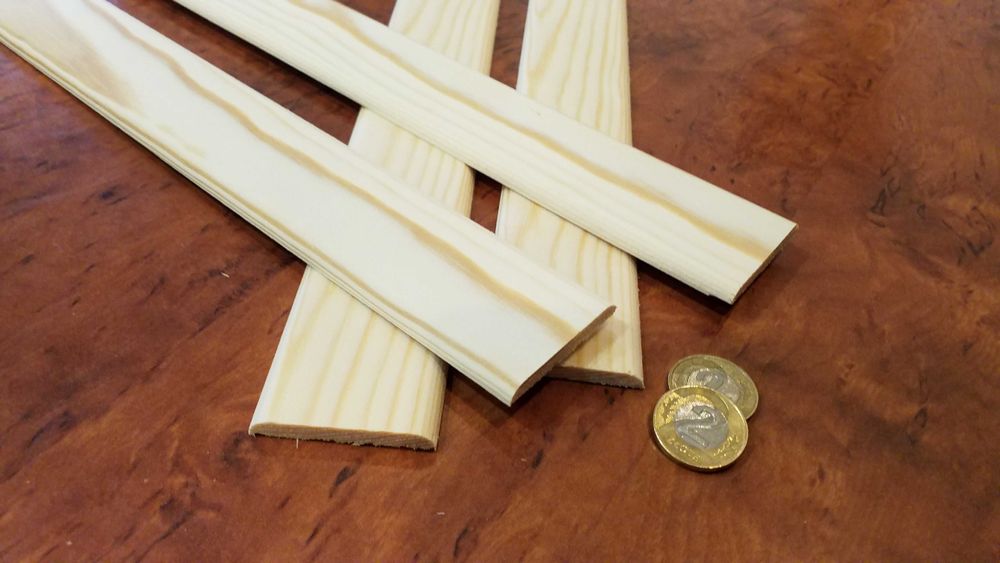Listwa 5x40 mm maskująca opaska wykończeniowa drewniana uszczelniacz