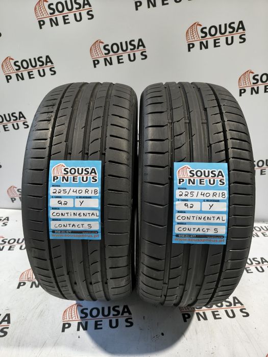 2 pneus semi novos 225-40R18 Continental - Oferta dos Portes