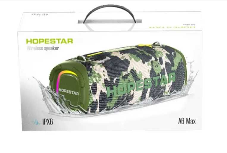 80W! Портативна колонка  HOPESTAR A6 Max з бездротвим мікрофоном