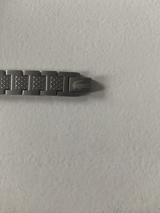 Bransoletka Lacoste męska stalowa – nowa, oryginalne pudełko