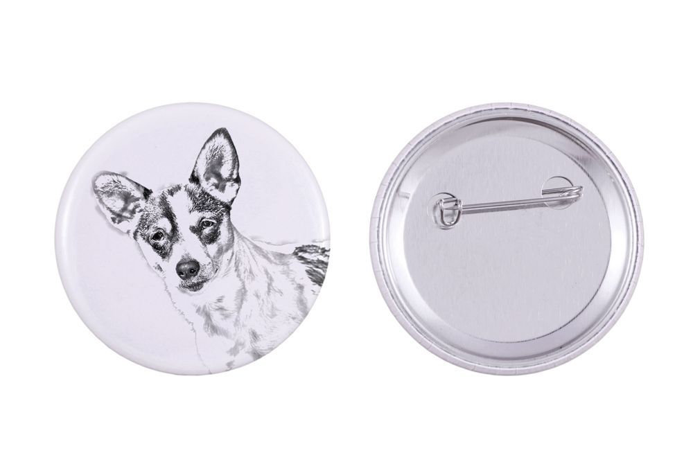 Rat Terrier przypinka z psem duża Art-Dog