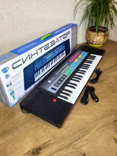 Дитячий синтезатор піаніно Limo Toy MS-3738 мікрофон, 44 клавіші 63 см