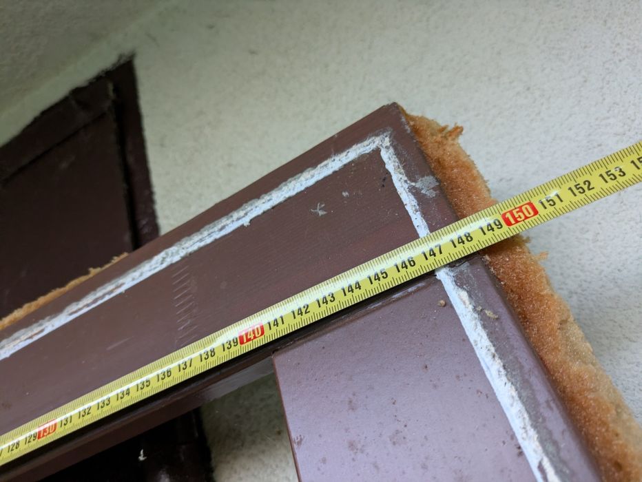 Okno tarasowe l balkonowe podwójne 220x148 drewniane