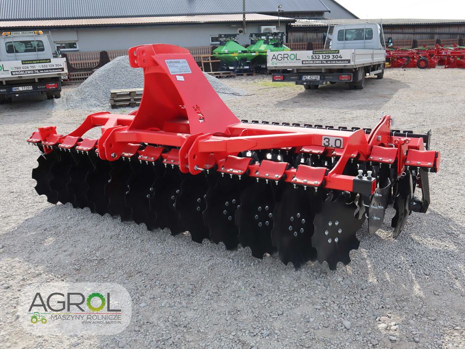 Brona talerzowa agregat Euromasz 3m wał rura daszkowy hydropak