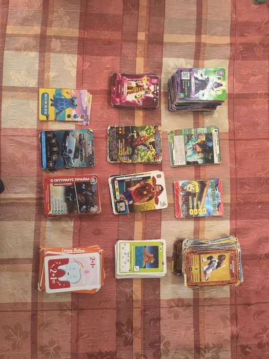 Карточки Атб трансформеры  супер гонки рестлинг Человек-паук+ стальная