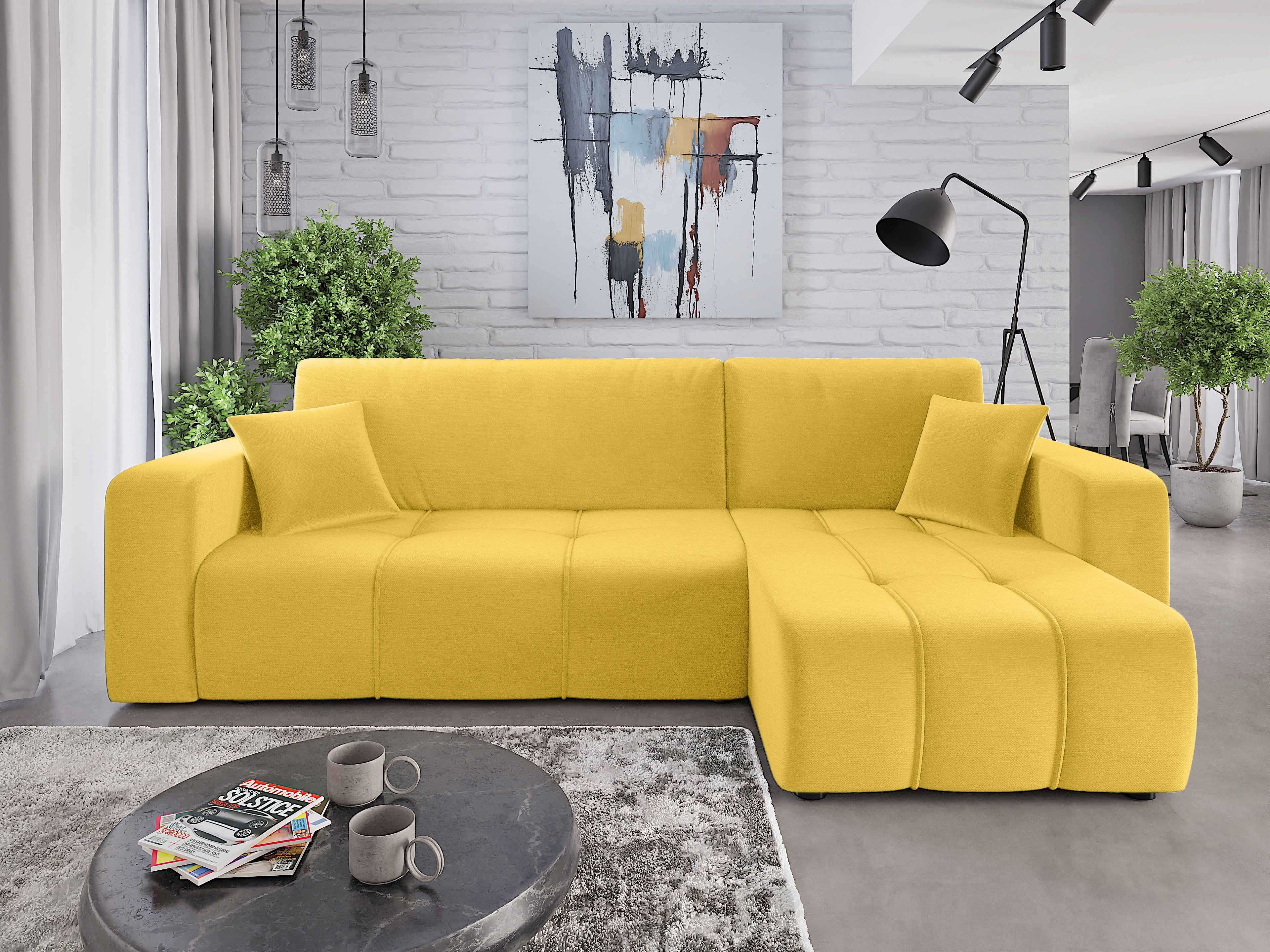 naroznik sofa ALICE L funkcja spania pojemnik Poso 38 sprezyna falista