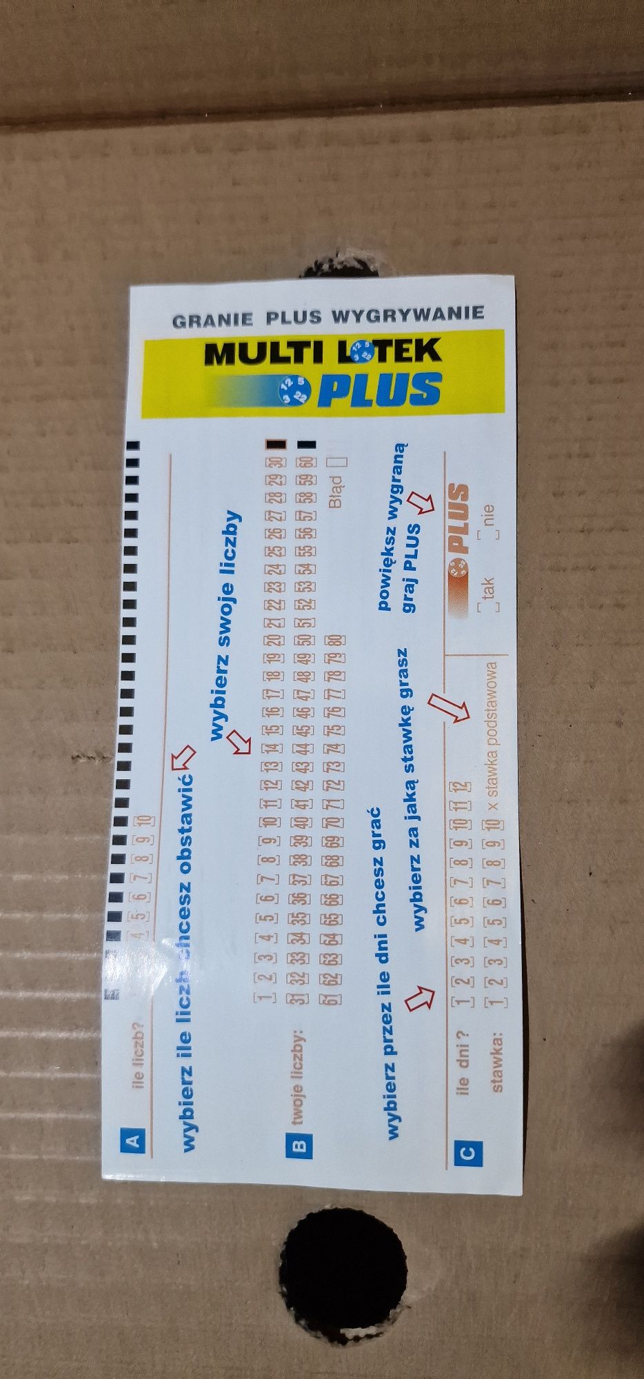 Archiwalne kolekcjonerskie kupony LOTTO Duży lotek multilotek