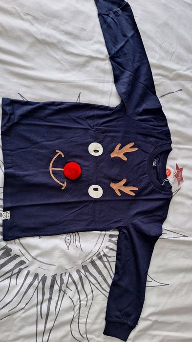 Bluzka świąteczna dla chłopca renifer 116