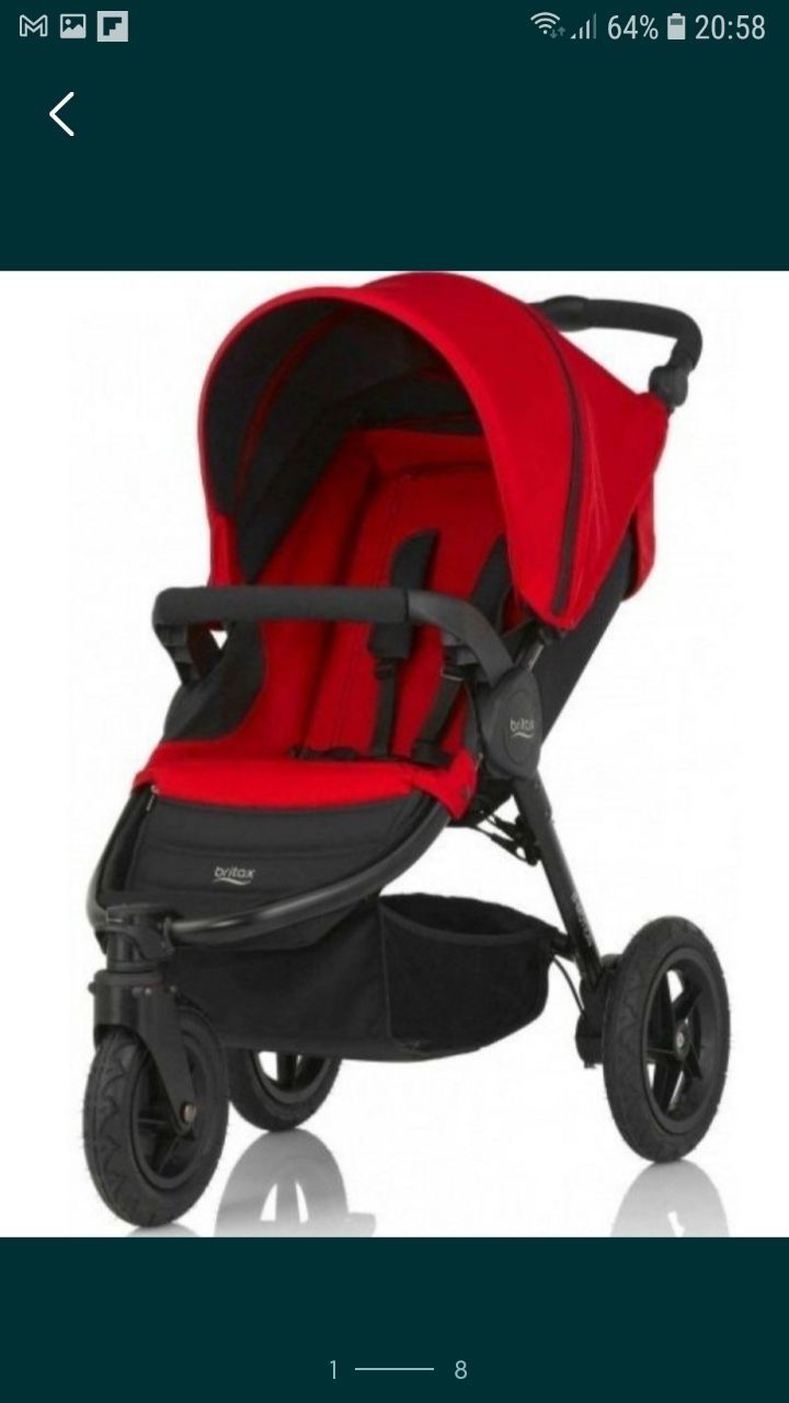 Дитяча прогулянкова коляска Britax B Motion-3 (червоного кольору)