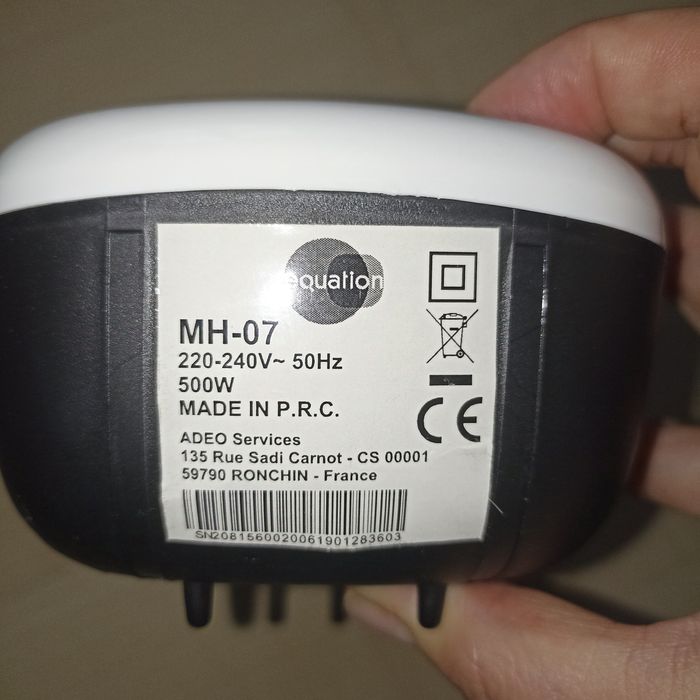 Termowentylator elektryczny 500 W