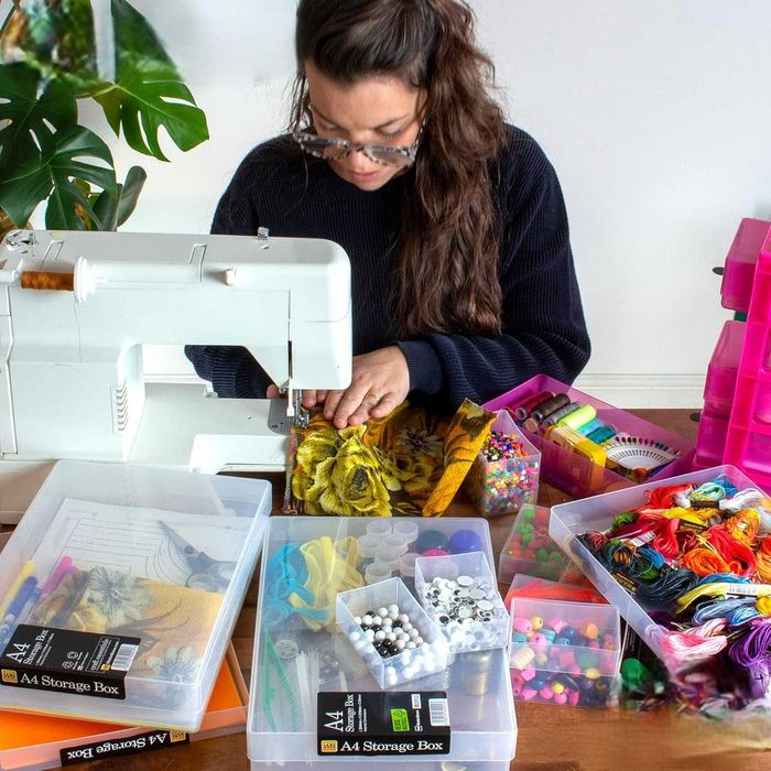 5x Pojemnik A4 Organizer Plastikowy Biały 3.6L Stackable Na dokumenty