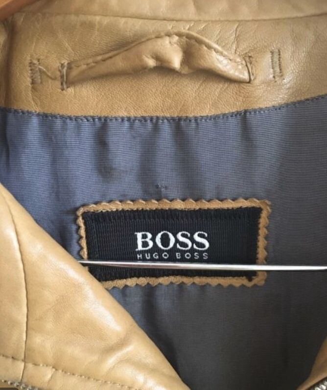 Кожаный пиджак мужской hugo boss
